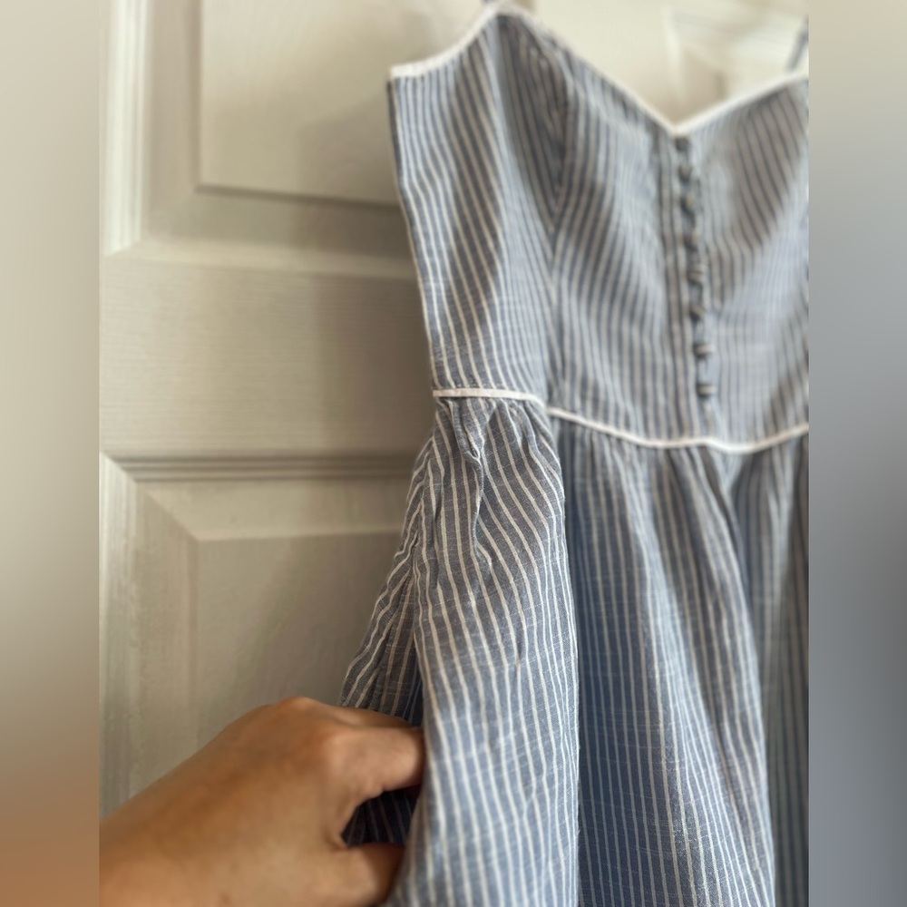 Abercrombie & Fitch Blue and White Striped Dress - Picture 6 of 8